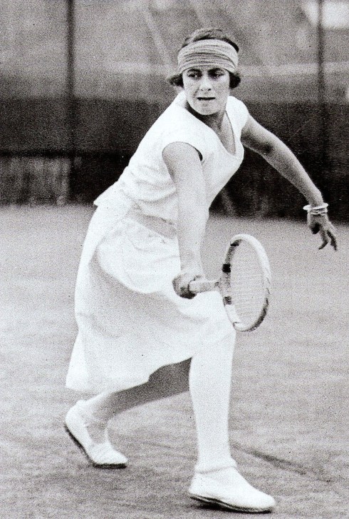 Lilí Álvarez en su primera final de Wimbledon